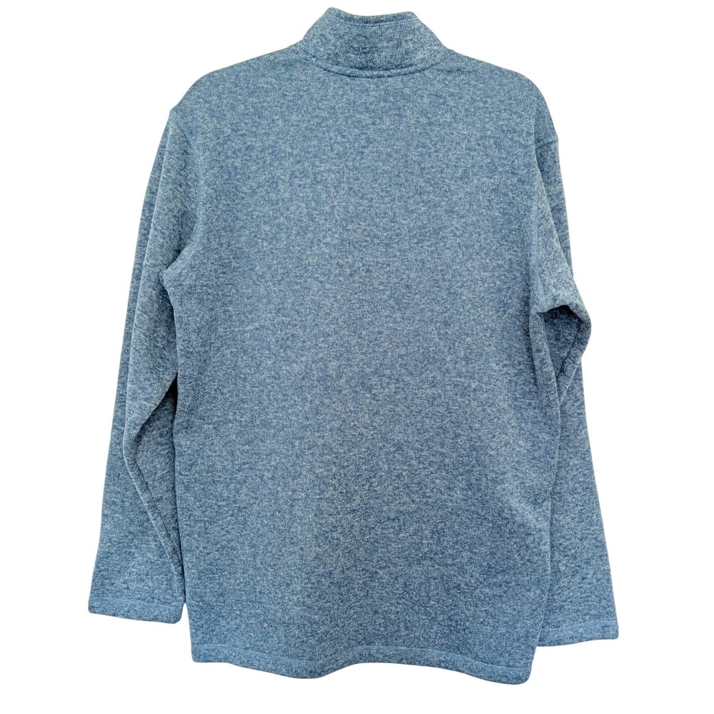 Eddie Bauer Radiator Fleece Snap Pullover Mens Tall Large Blue Heather Gorpcore - Picture 3 of 5
